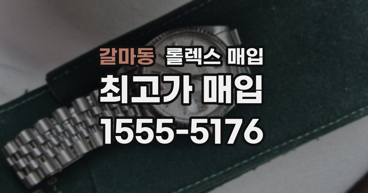 갈마동 롤렉스 매입