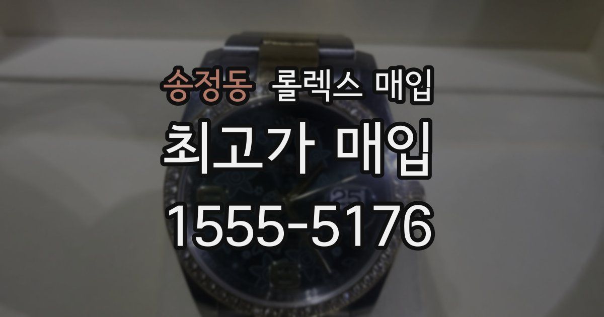 송정동 롤렉스 매입