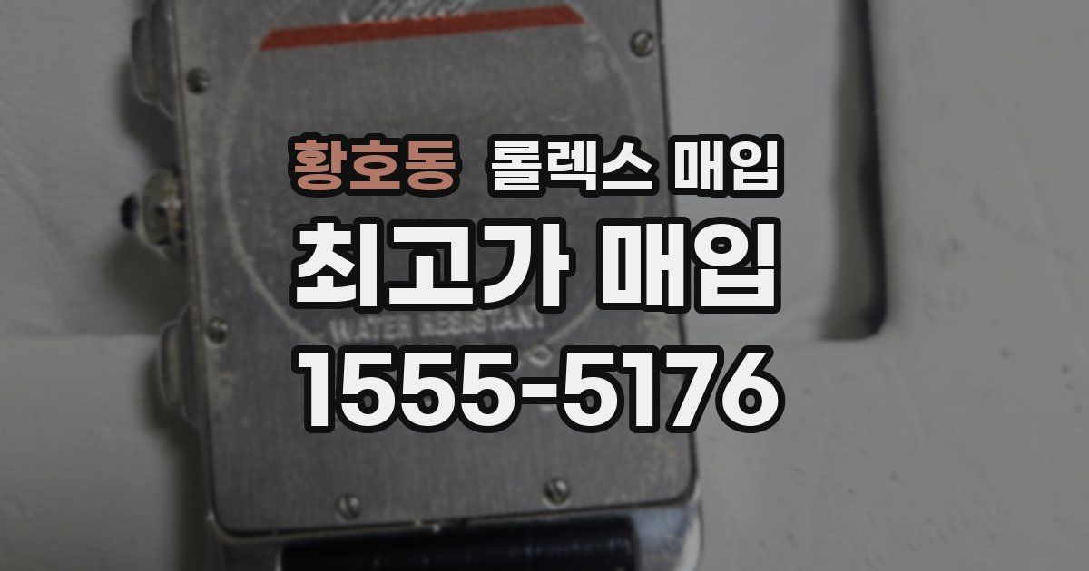 황호동 롤렉스 매입