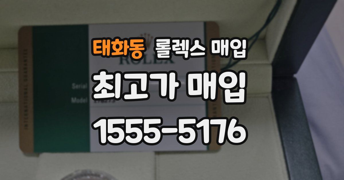 태화동 롤렉스 매입