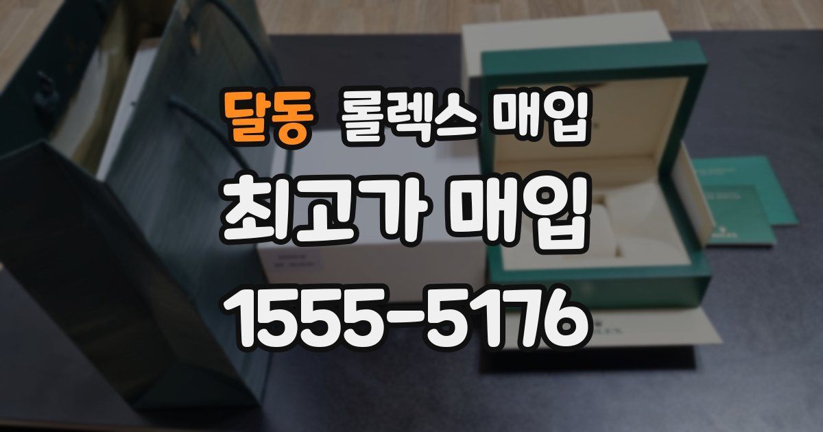 달동 롤렉스 매입