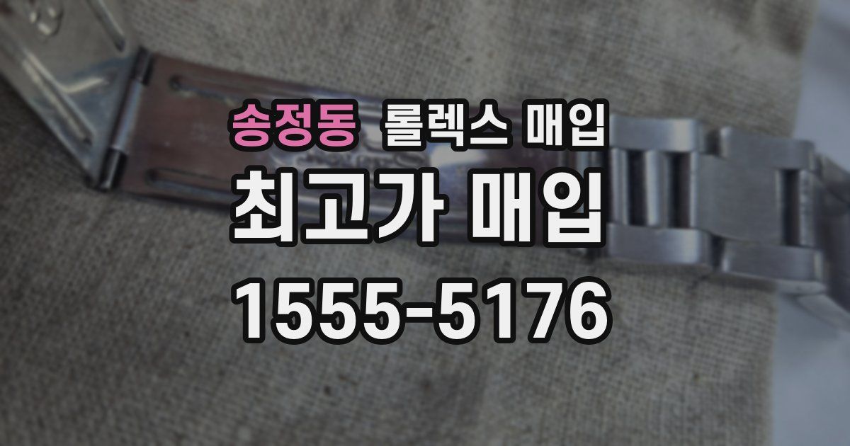 송정동 롤렉스 매입