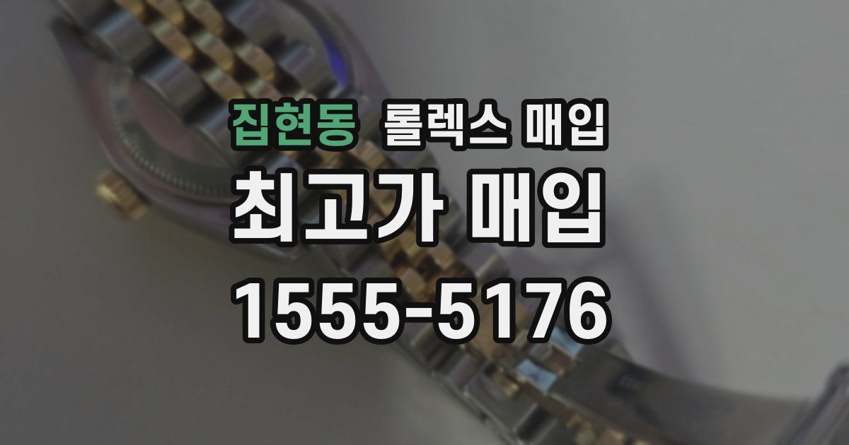 집현동 롤렉스 매입