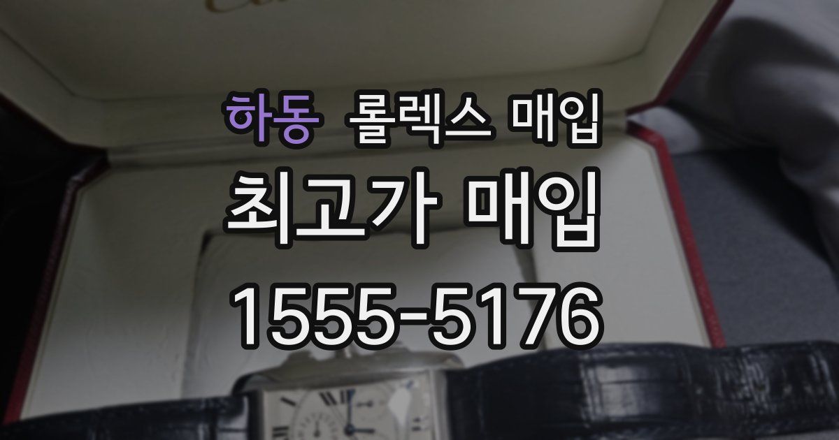 하동 롤렉스 매입