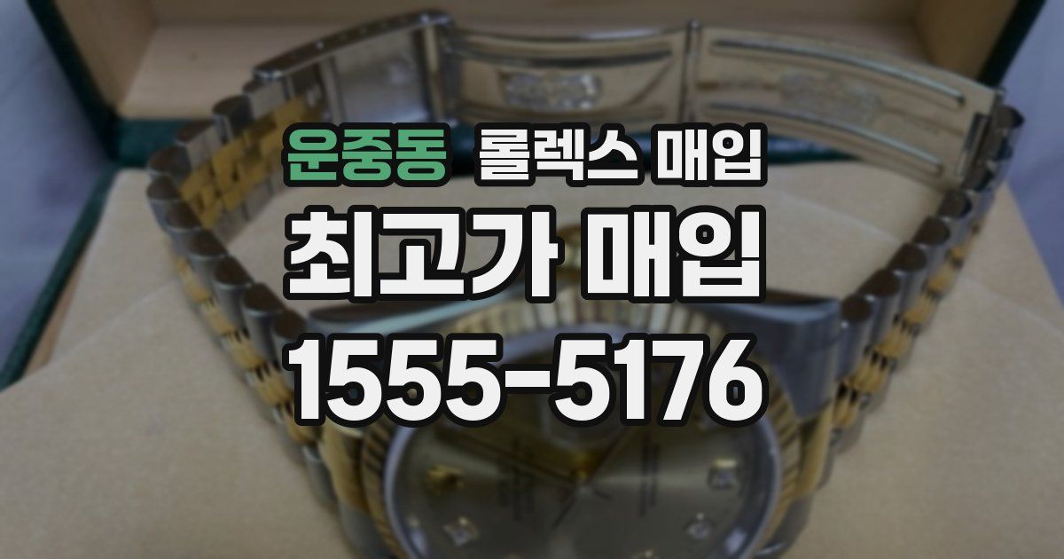 운중동 롤렉스 매입