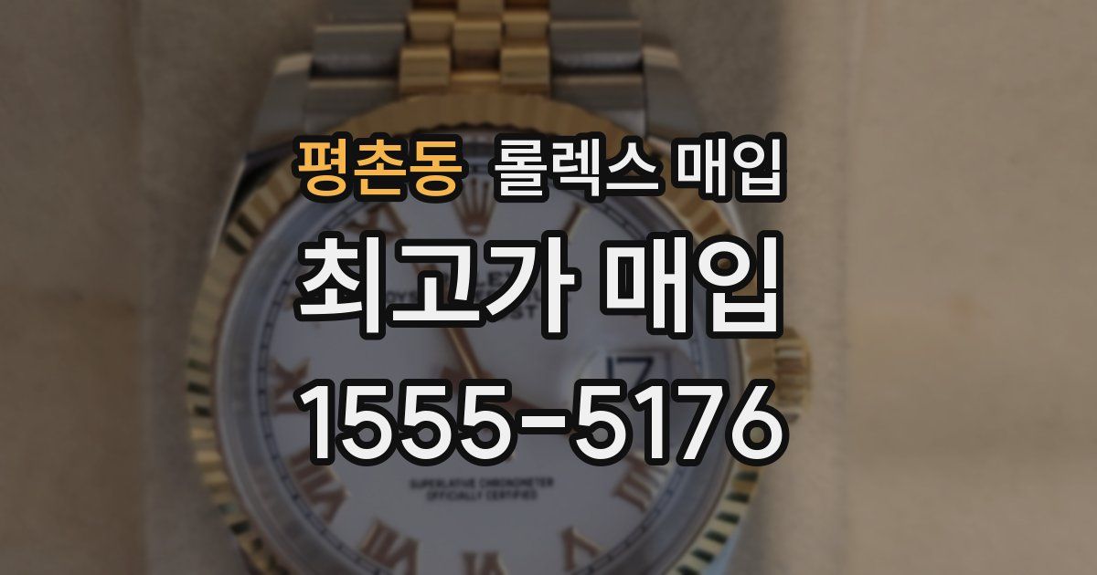 평촌동 롤렉스 매입