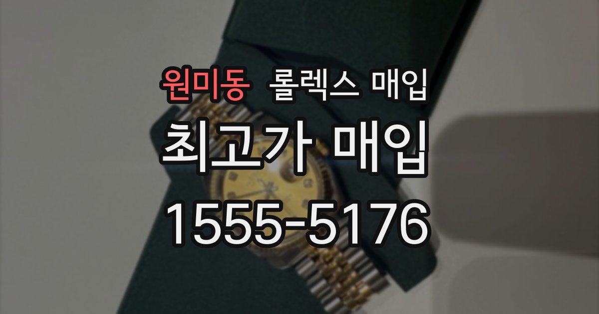 원미동 롤렉스 매입