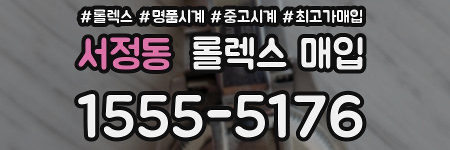 서정동 롤렉스 매입