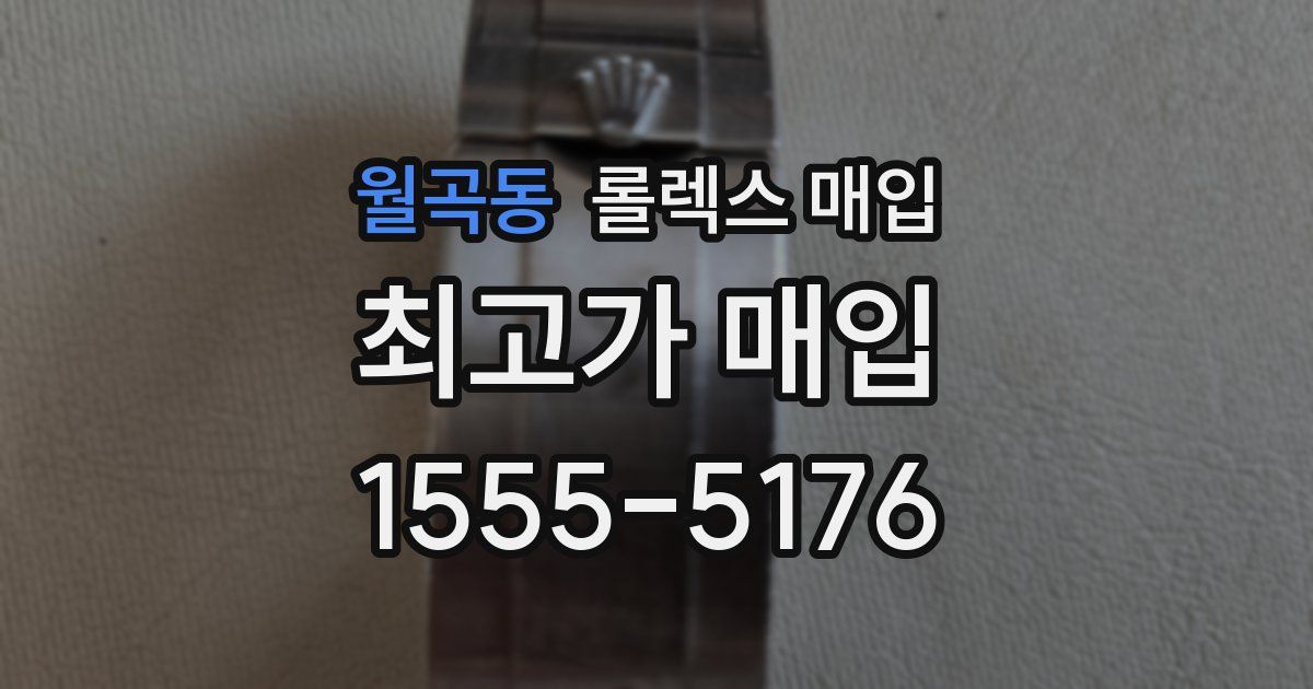 월곡동 롤렉스 매입