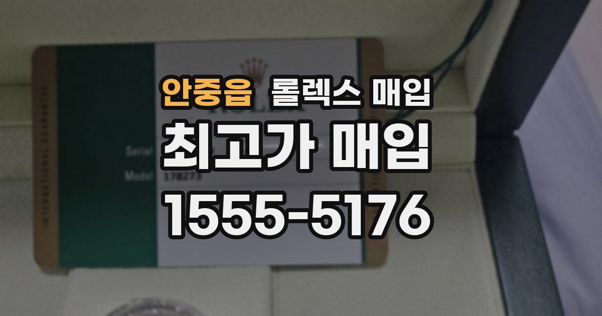 안중읍 롤렉스 매입