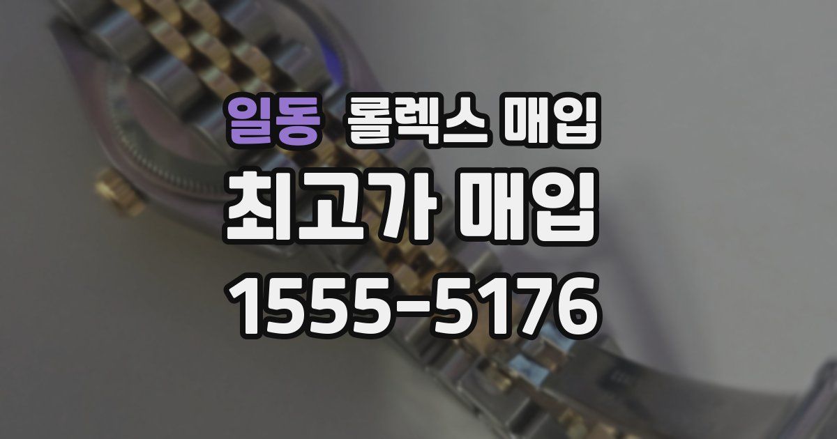 일동 롤렉스 매입