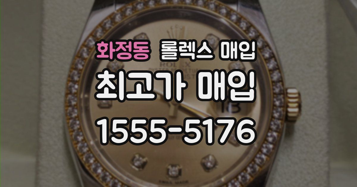 화정동 롤렉스 매입