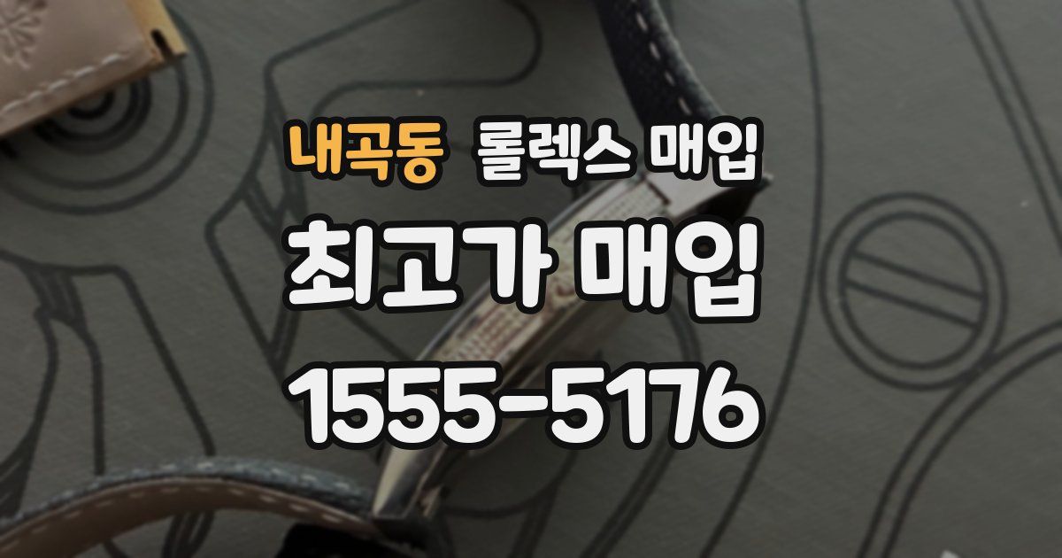 내곡동 롤렉스 매입
