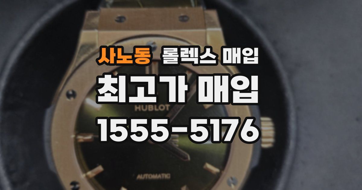 사노동 롤렉스 매입