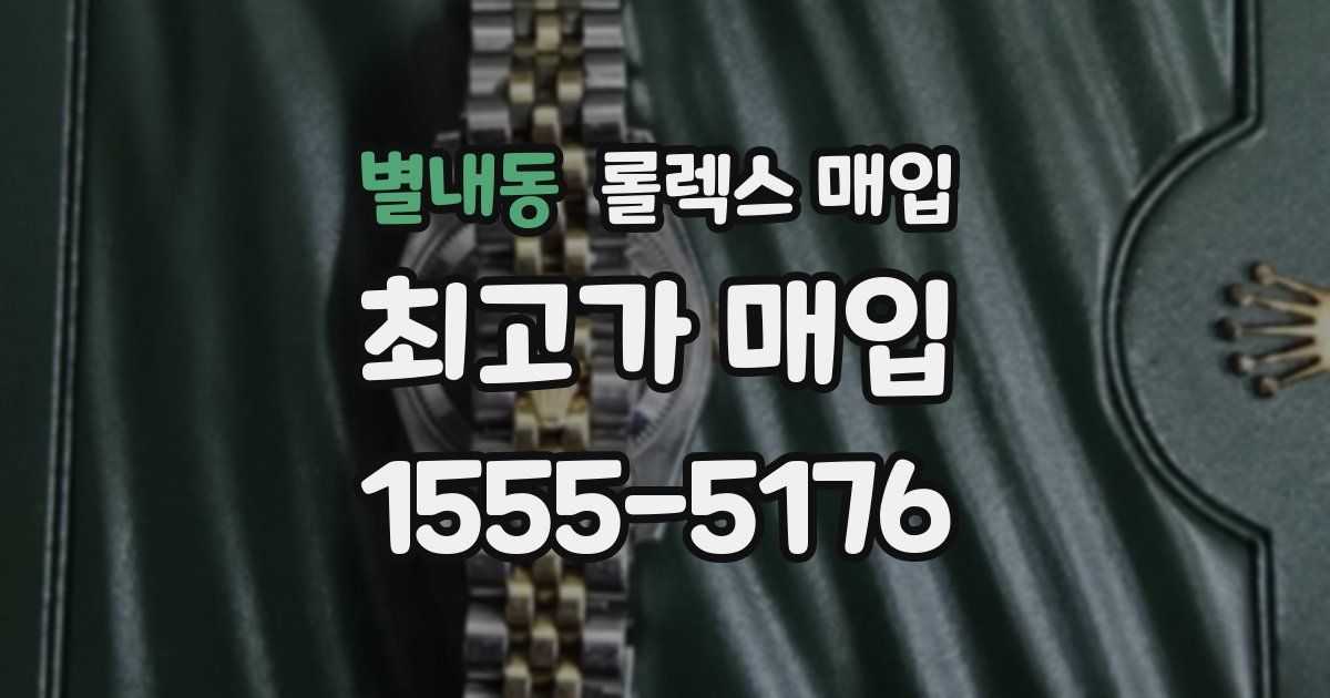 별내동 롤렉스 매입