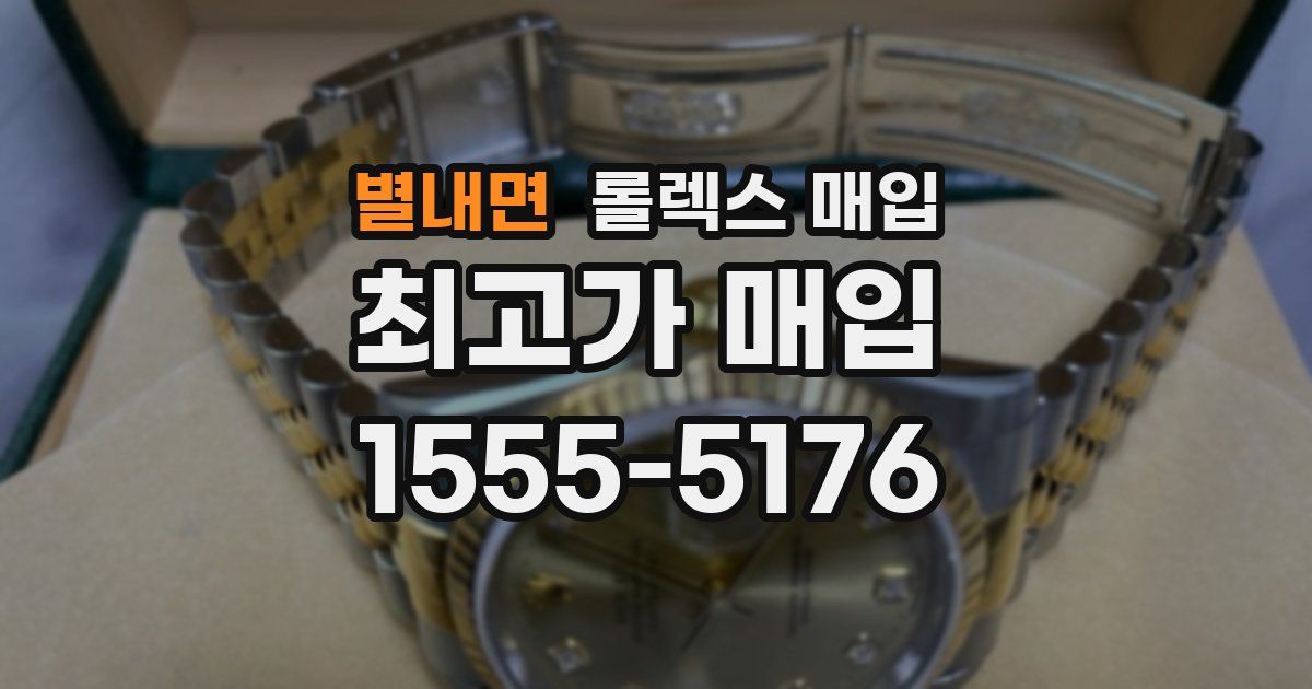 별내면 롤렉스 매입