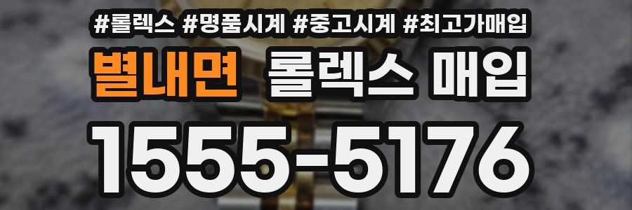 별내면 롤렉스 매입
