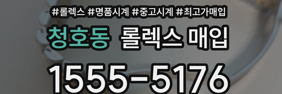 청호동 롤렉스 매입