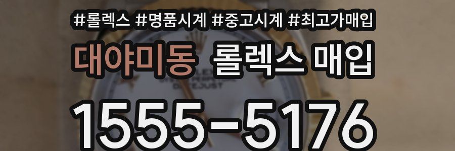 대야미동 롤렉스 매입