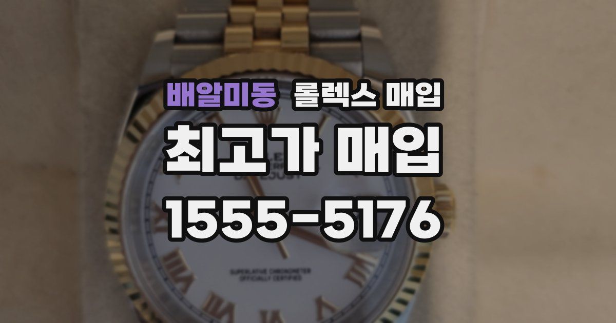 배알미동 롤렉스 매입