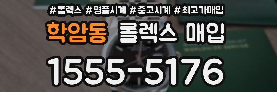 학암동 롤렉스 매입