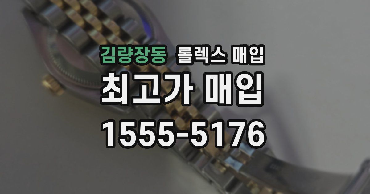 김량장동 롤렉스 매입