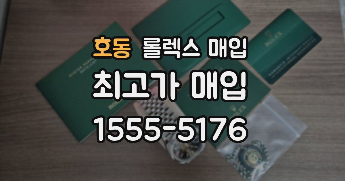 호동 롤렉스 매입
