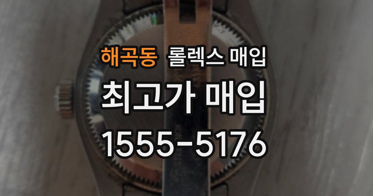 해곡동 롤렉스 매입