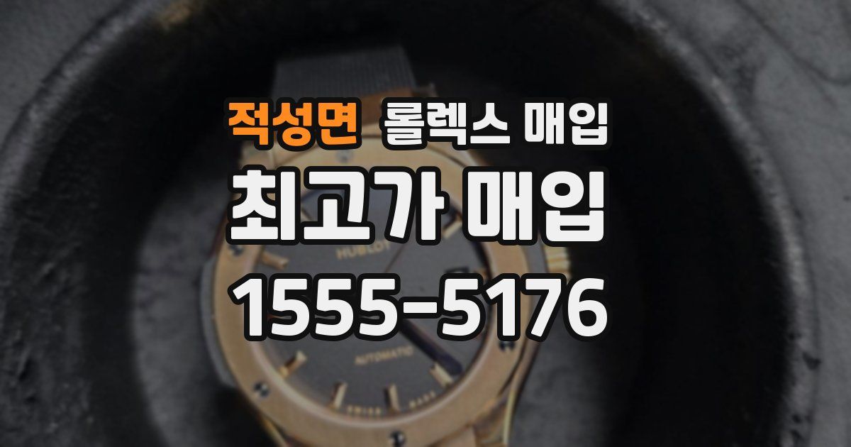 적성면 롤렉스 매입