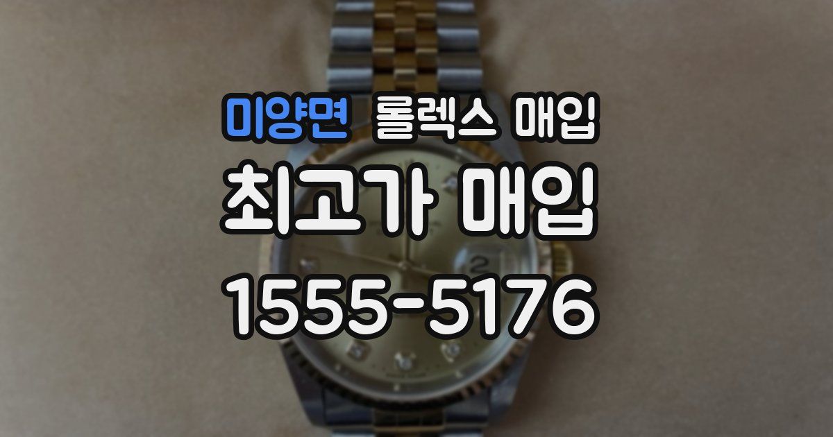 미양면 롤렉스 매입