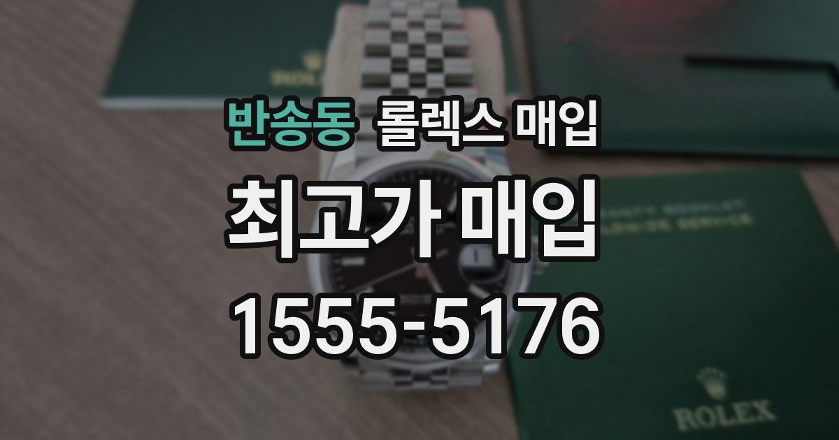 반송동 롤렉스 매입