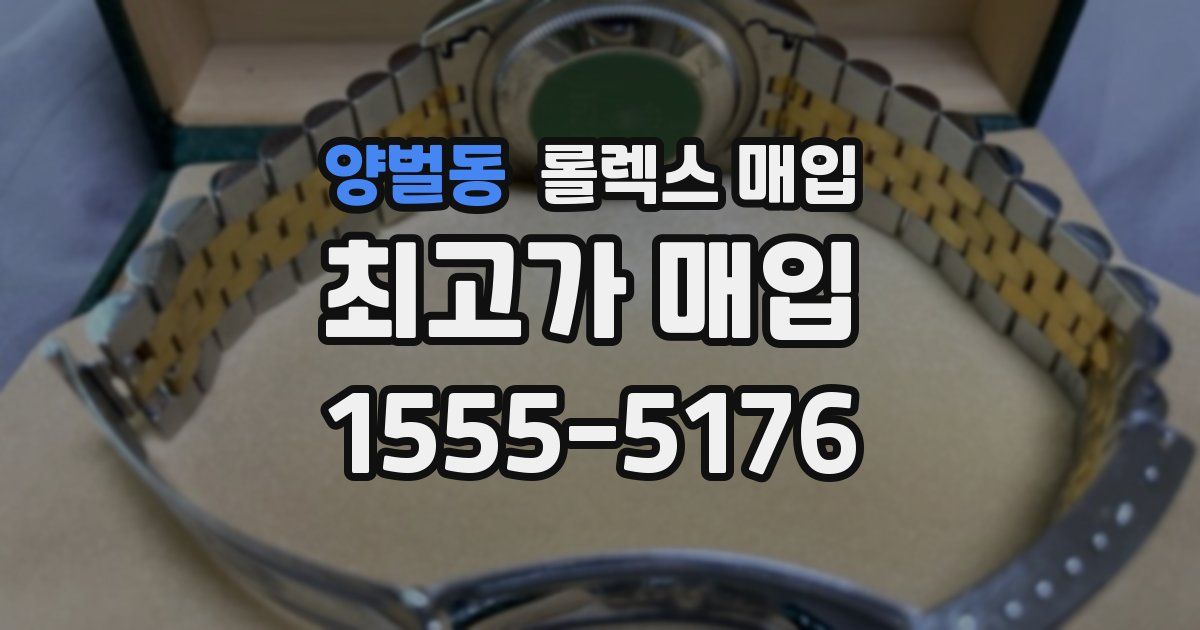 양벌동 롤렉스 매입