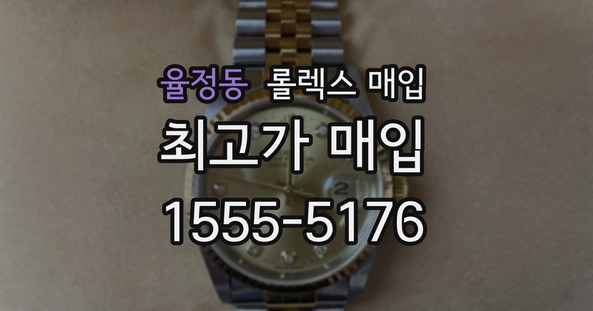 율정동 롤렉스 매입