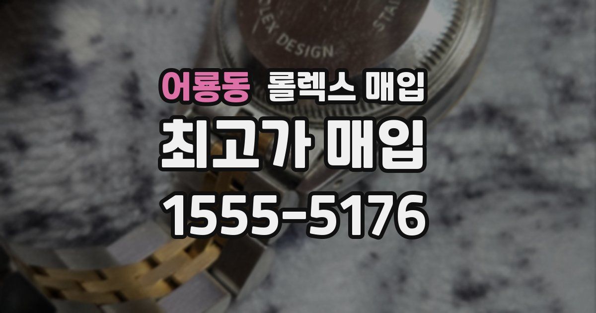 어룡동 롤렉스 매입