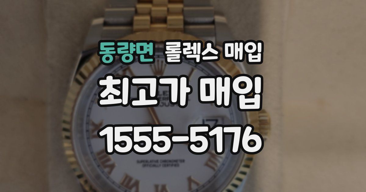 동량면 롤렉스 매입