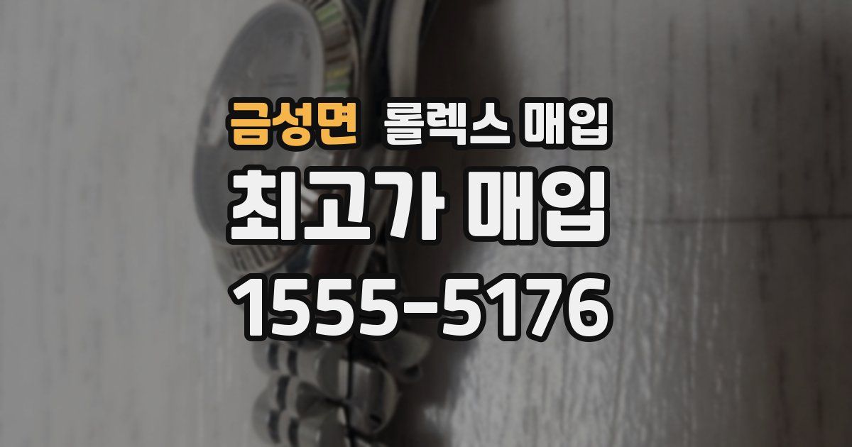 금성면 롤렉스 매입