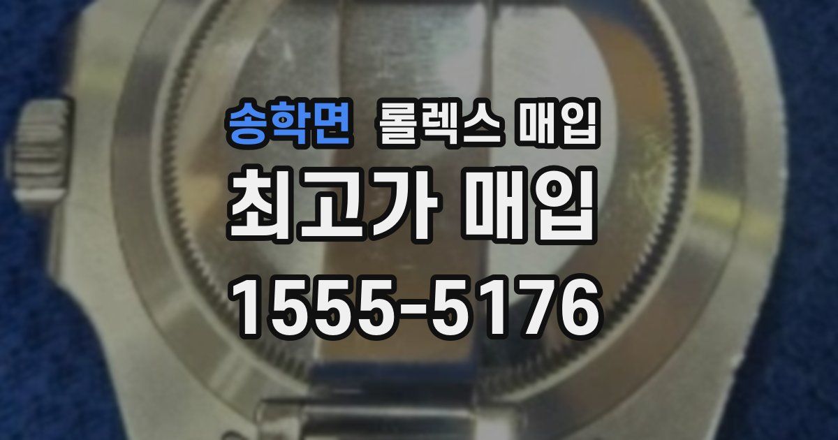 송학면 롤렉스 매입