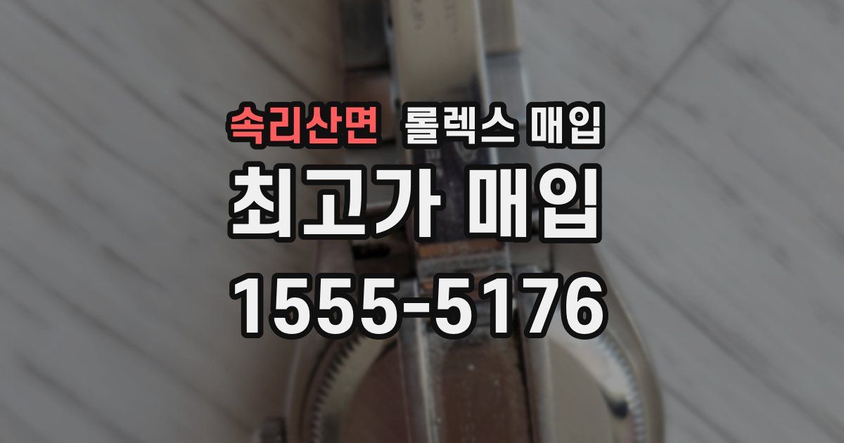 속리산면 롤렉스 매입