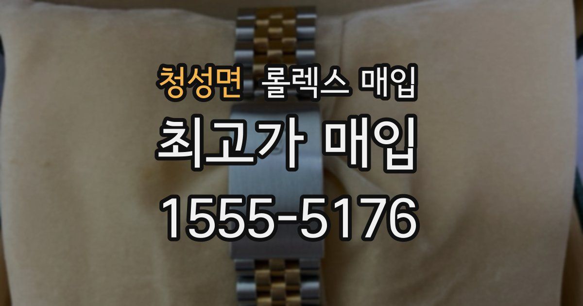 청성면 롤렉스 매입