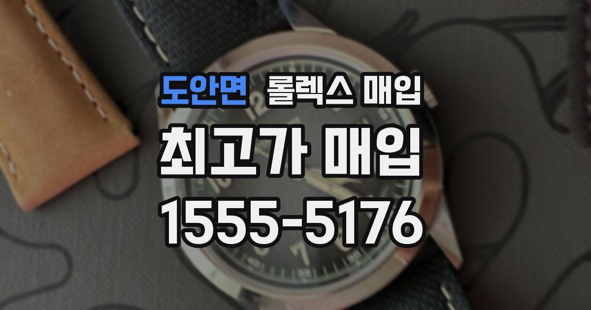 도안면 롤렉스 매입