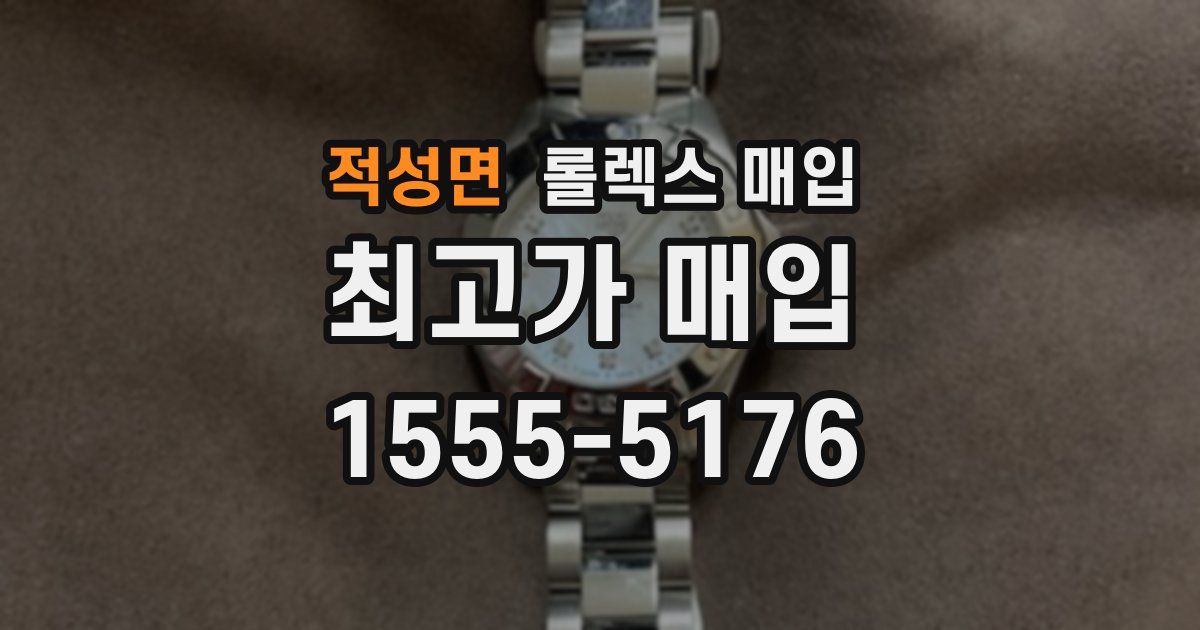 적성면 롤렉스 매입