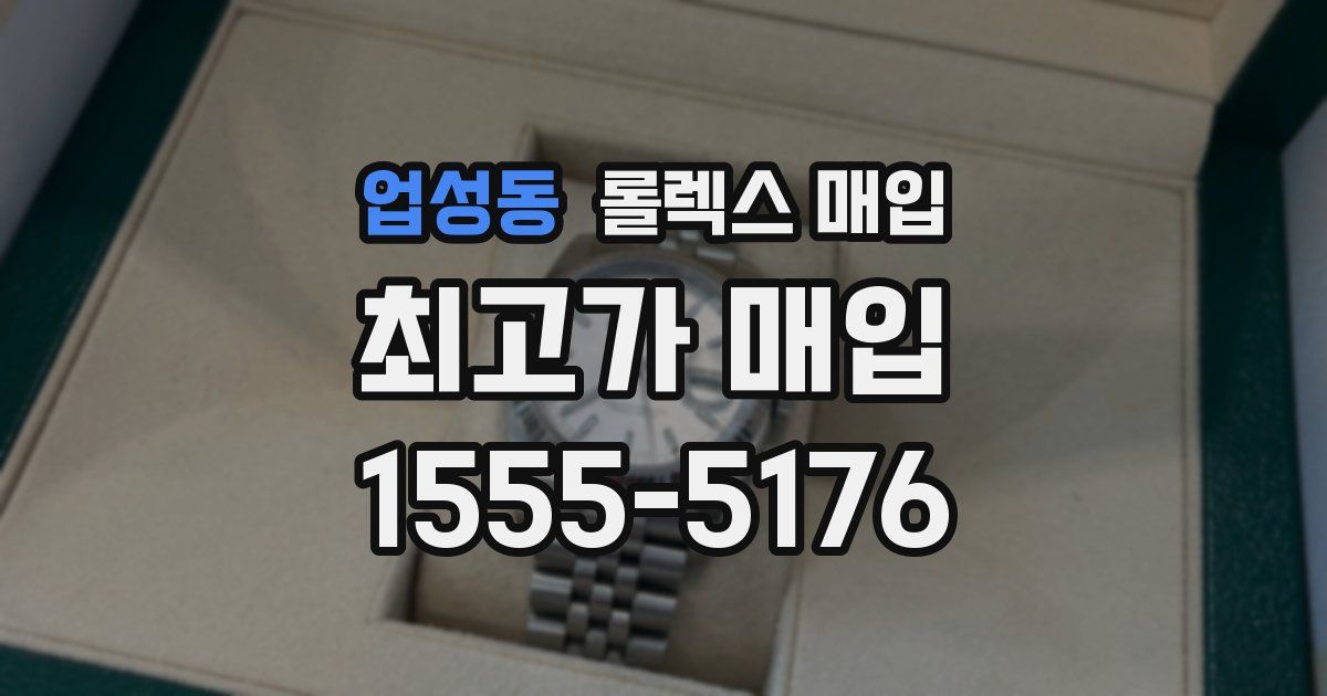 업성동 롤렉스 매입