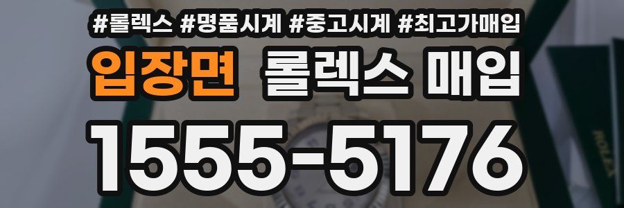 입장면 롤렉스 매입