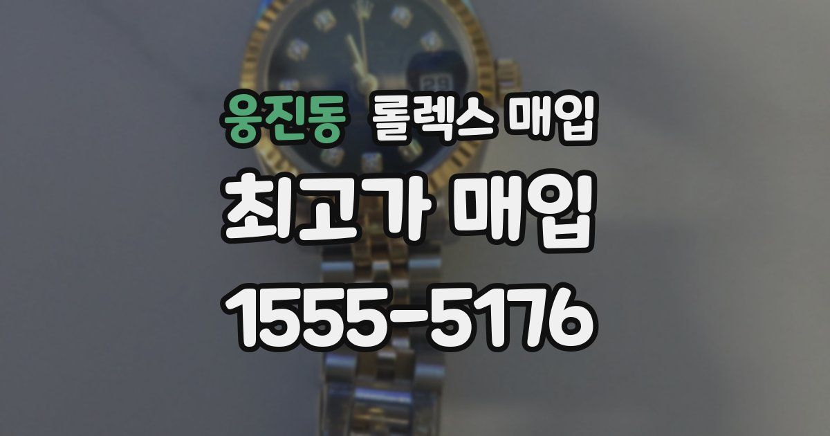 웅진동 롤렉스 매입