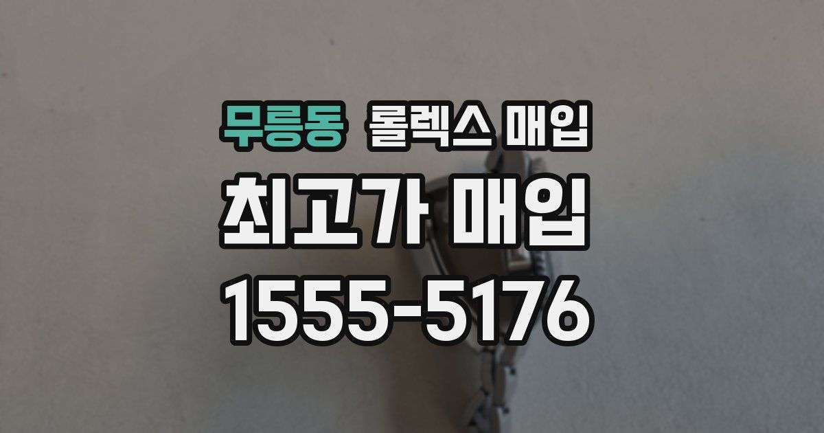 무릉동 롤렉스 매입
