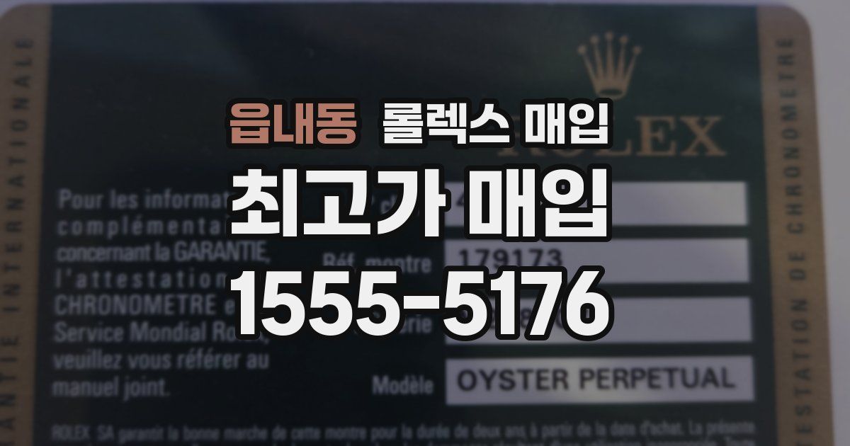 읍내동 롤렉스 매입