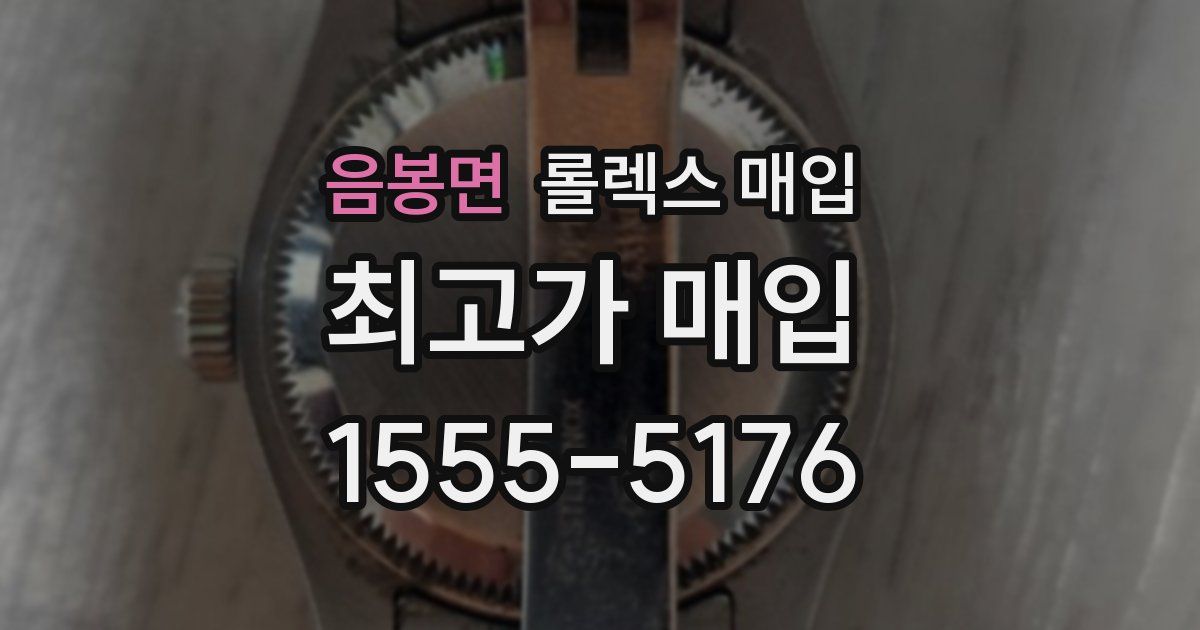 음봉면 롤렉스 매입