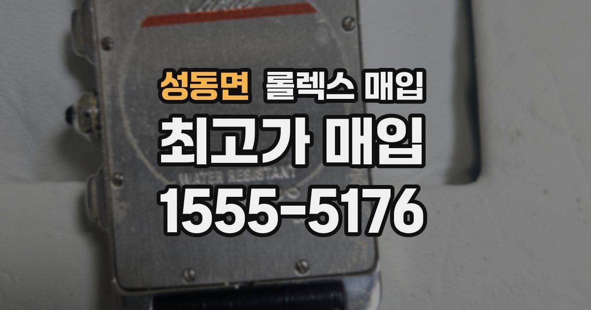 성동면 롤렉스 매입