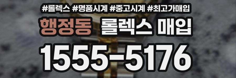 행정동 롤렉스 매입