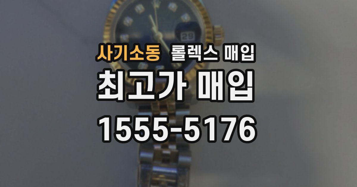 사기소동 롤렉스 매입